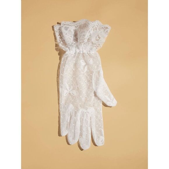 🤍 2PCS Pinup Retro Vintage Classy 1950s White Hat Gloves Accessories Set NEW - Picture 7 of 16